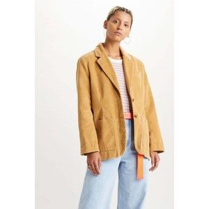 Levis Women Blazer M Tan Corduroy Jacket Autumn Beige Oversize Retro Vintage NWT
